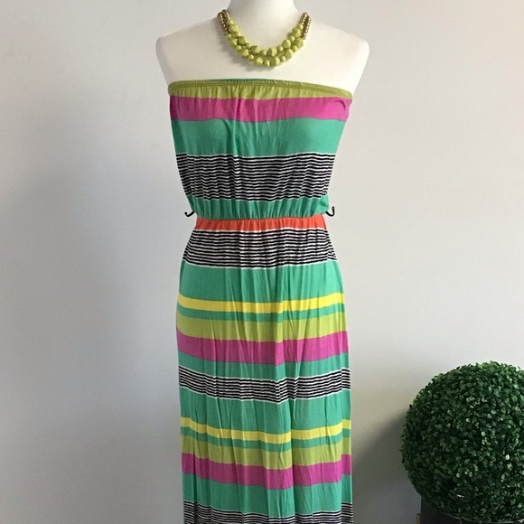 Colorful Stripped Summer Dress - Picture 2 of 6